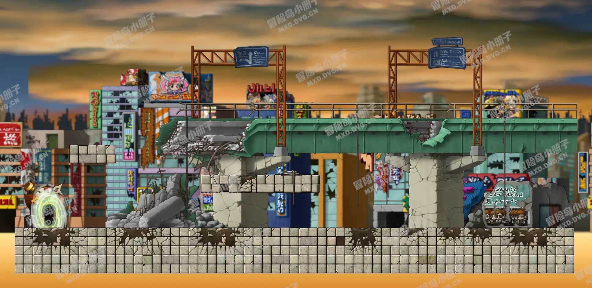 <Year 2215> Bombed City Center Retail District