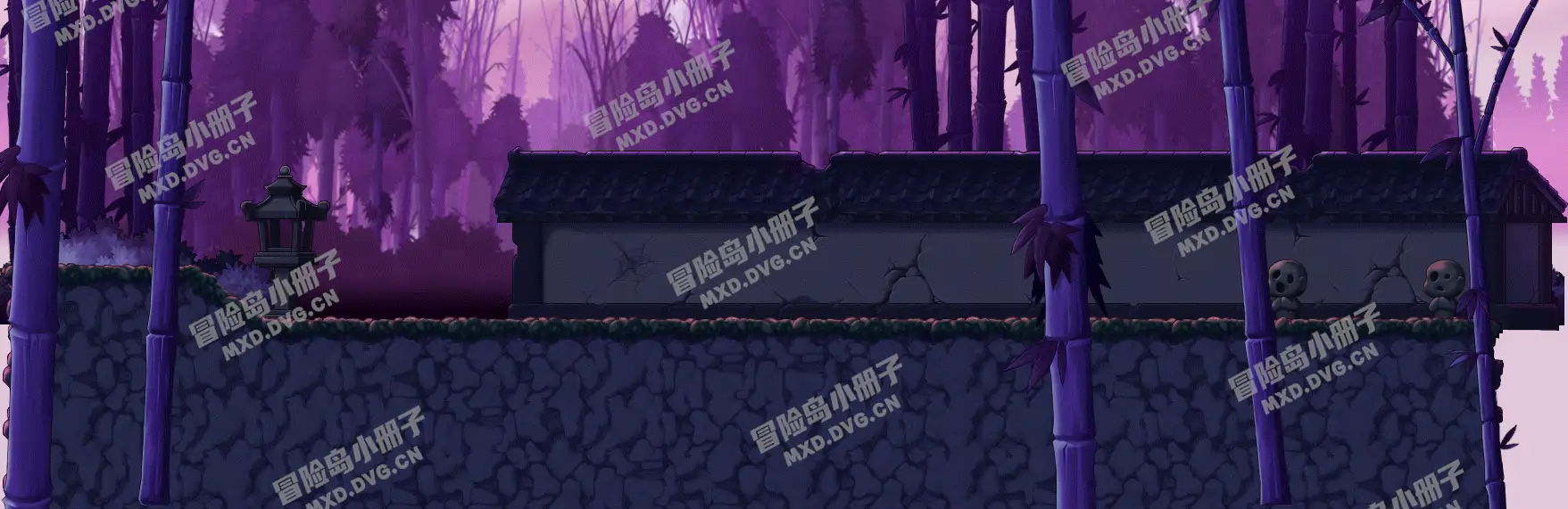 暗夜松林